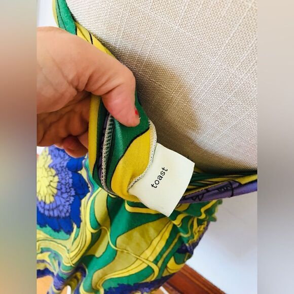 Toast | colorful halter top midi dress | size medium - Picture 4 of 7